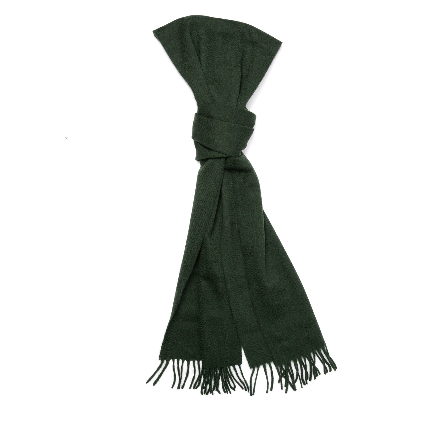 MJ Exclusive: Dark Green Scarf "Classic Plain" made of Scottish Cashmere